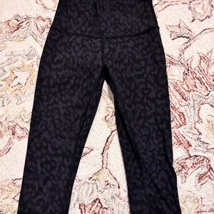 lululemon Black Leopard Leggings